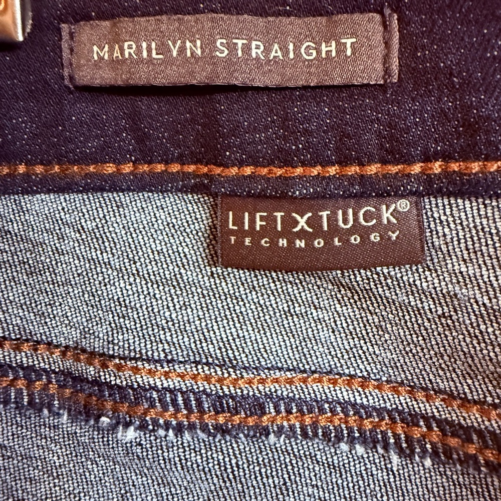 NYDJ High Rise Button Fly Jeans in Deep Blue - Picture 6 of 9